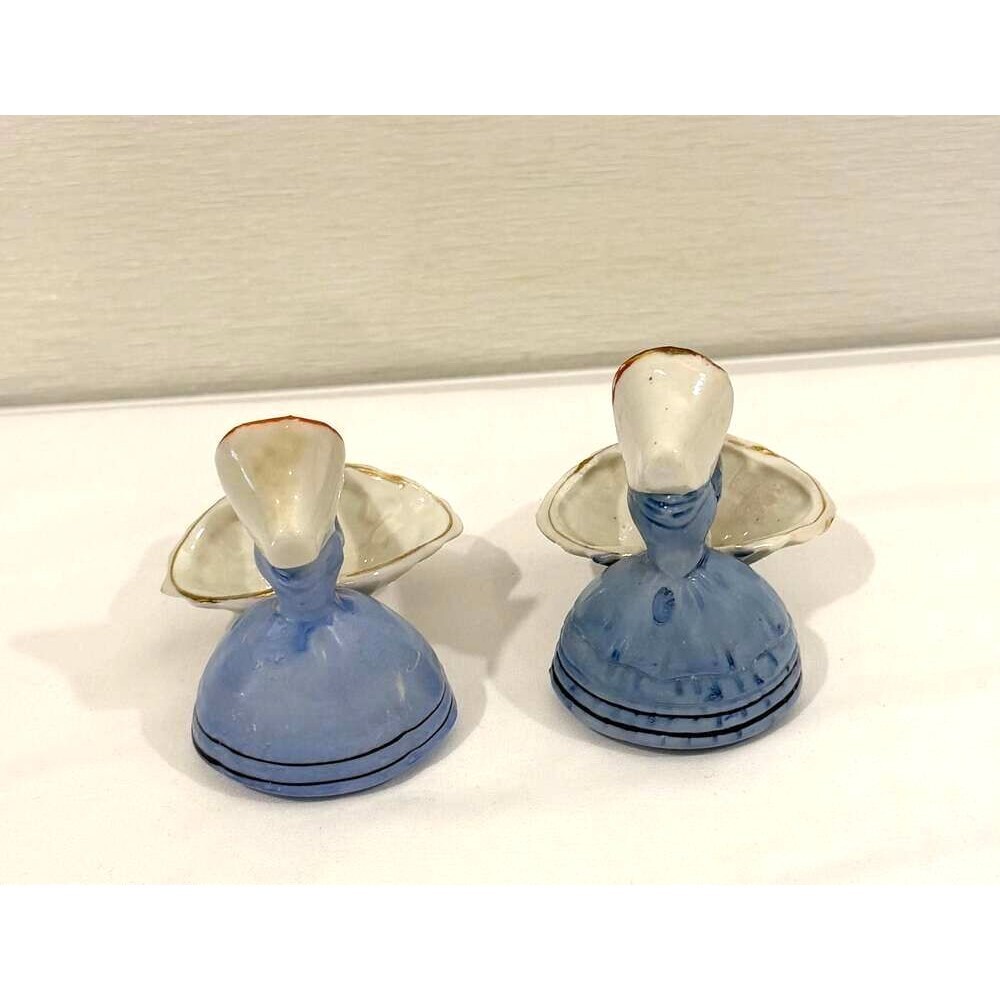 Cottagecore Vintage Made in Japan Porcelain Colonial Lady Individual Salt Cellar - Picture 2 of 3